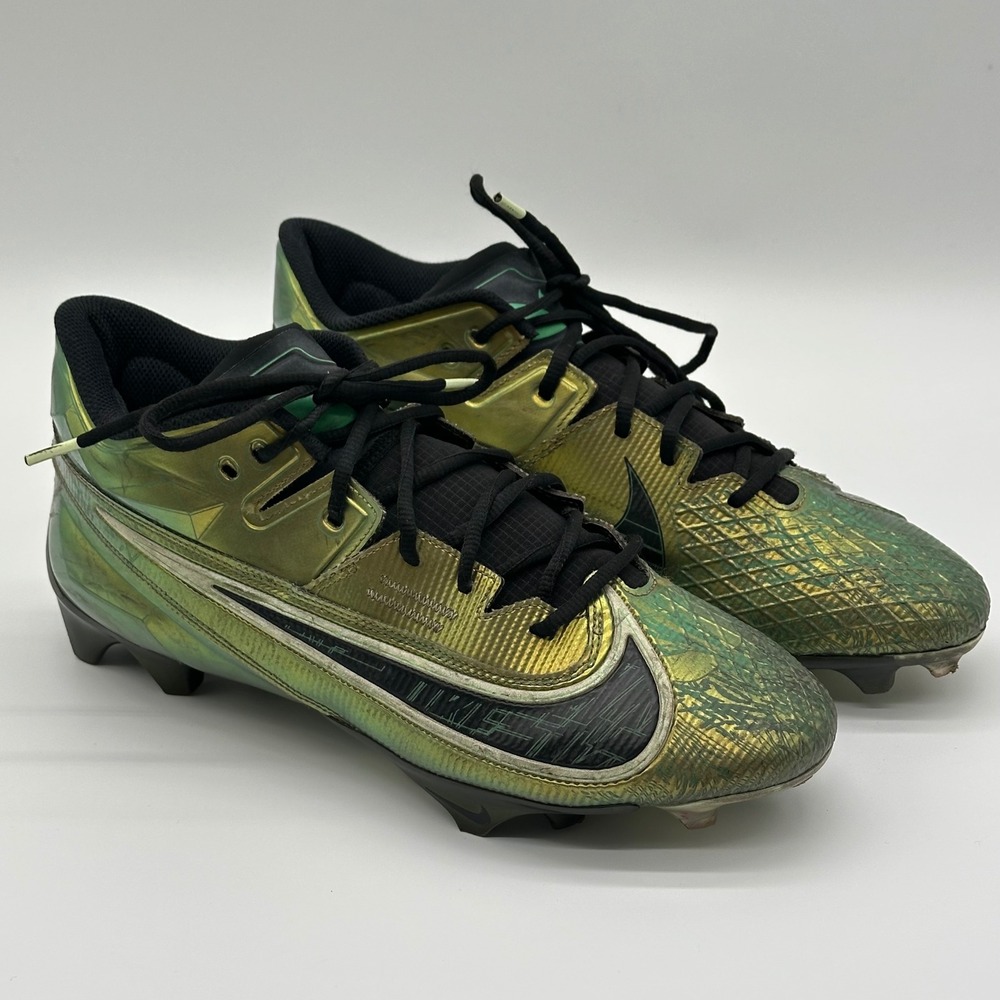 Nike Mens 12 Vapor Edge Elite 360 2 Football Cleats Green Super Bowl LVIII Alien